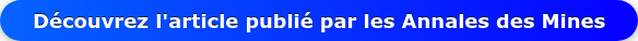 Découvrez l'article publié par les Annales des Mines
