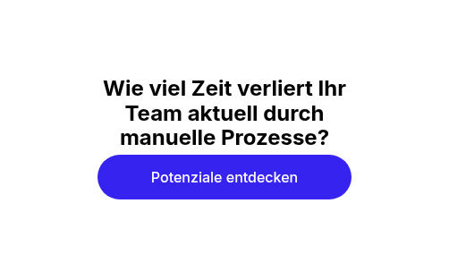 Wie viel Zeit verliert Ihr Team aktuell durch manuelle Prozesse?