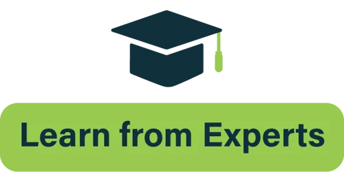 Green Button with copy Learn for Experts.