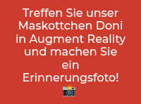 Treffen Sie unser Maskottchen Doni in Augment Reality und machen Sie ein Erinnerungsfoto! ��&nbsp;