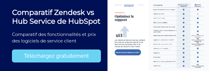 Comparatif Zendesk vs Hub Service de HubSpot   Comparatif des fonctionnalités et prix des logiciels de service client  