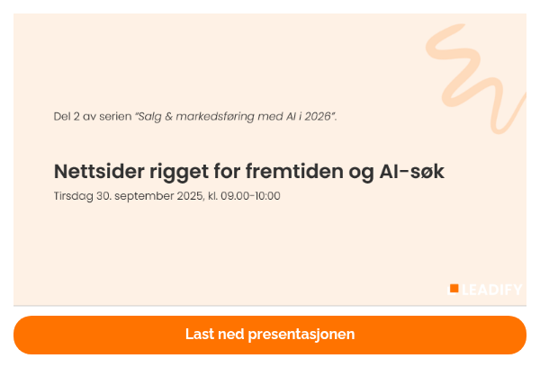 Cover PP Webinar 2 Nettsider rigger for AI-søk