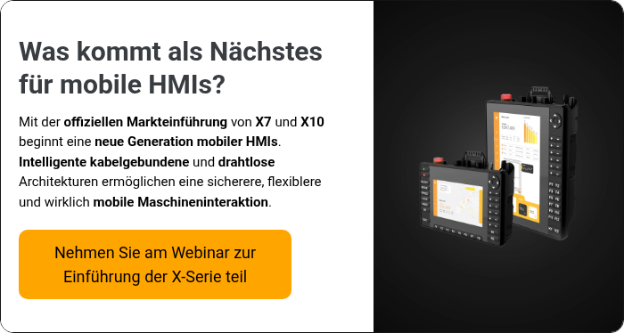 Was kommt als Nächstes für mobile HMIs? &nbsp; Mit der offiziellen Markteinführung von X7 und X10 beginnt eine neue Generation mobiler HMIs. Intelligente kabelgebundene und drahtlose Architekturen ermöglichen eine sicherere, flexiblere und wirklich mobile Maschineninteraktion.&nbsp;