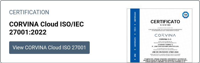 CERTIFICATION &nbsp; CORVINA Cloud ISO/IEC 27001:2022 &nbsp;