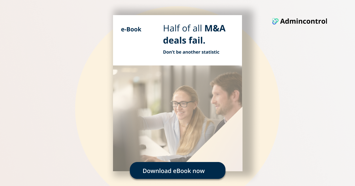 Download the ebook  "Half of all M&A deals fail " now