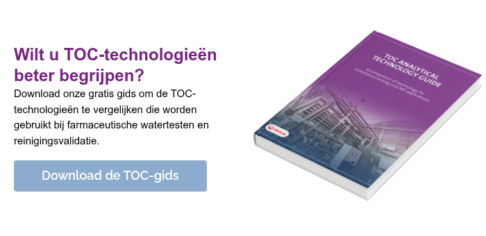 Wilt u TOC-technologieën beter begrijpen? Download onze gratis gids om de TOC-technologieën te vergelijken die worden gebruikt bij farmaceutische watertesten en reinigingsvalidatie.&nbsp; &nbsp;