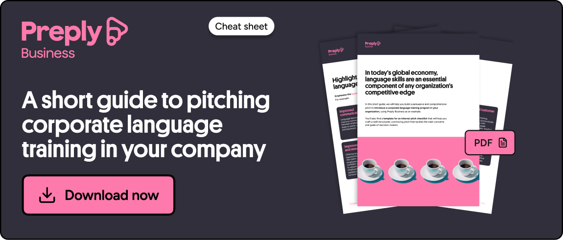 pitching corporate language training in your company