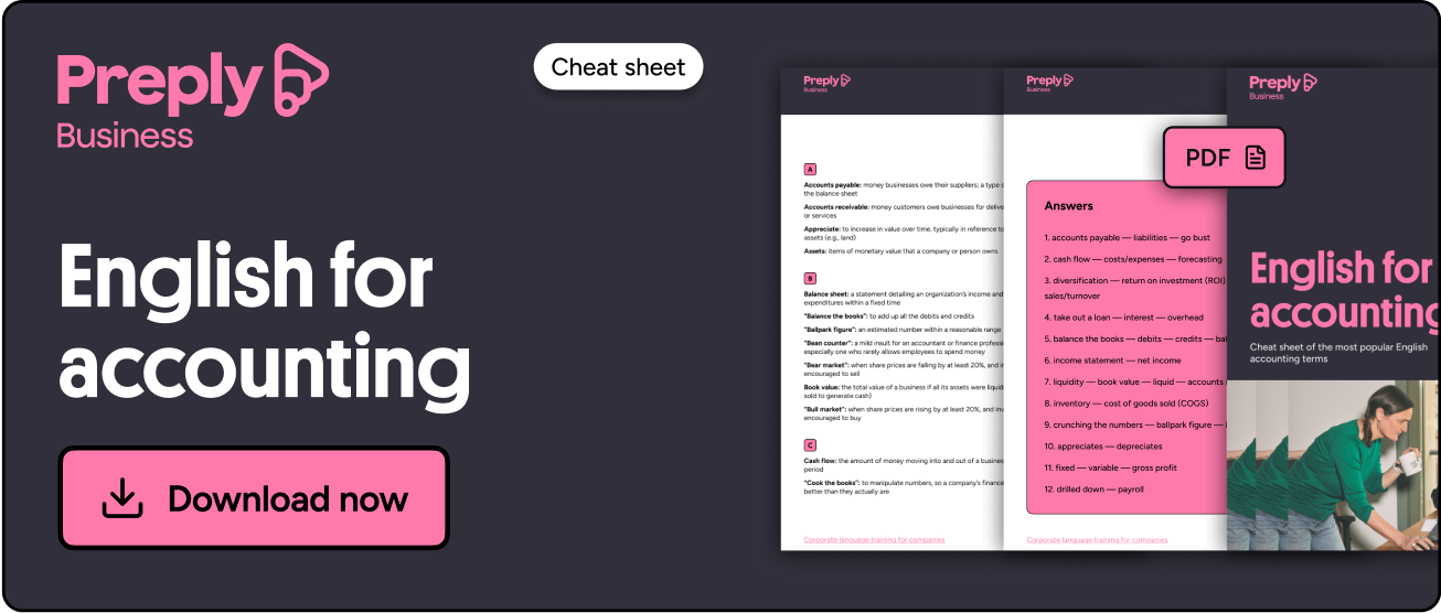 english for accounting cheat sheet