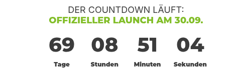 DER COUNTDOWN LÄUFT: OFFIZIELLER LAUNCH AM 30.09.