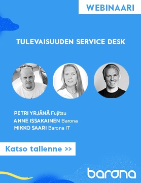 Lataa tästä webinaaritallenne: Tulevaisuuden Service Desk