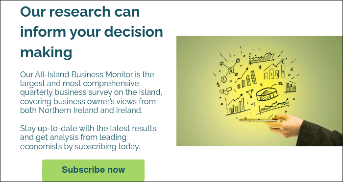 Our research can inform your decision making   Our All-Island Business Monitor is the largest and most comprehensive quarterly business survey on the island, covering business owner’s views from both Northern Ireland and Ireland.   Stay up-to-date with the latest results and get analysis from leading economists by subscribing today.  
