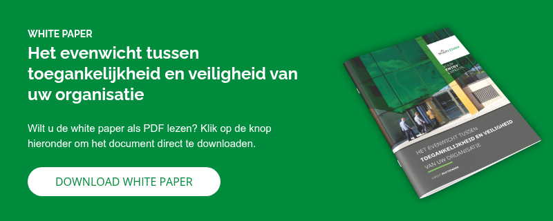 WHITE PAPER Het evenwicht tussen toegankelijkheid en veiligheid van uw organisatie &nbsp; Wilt u de white paper als PDF lezen? Klik op de knop hieronder om het document direct te downloaden. &nbsp;