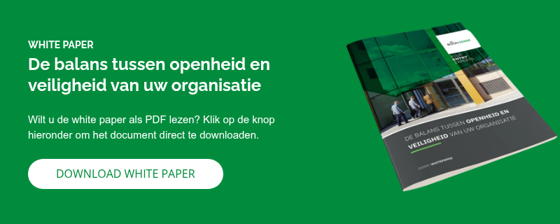WHITE PAPER De balans tussen openheid en veiligheid van uw organisatie   Wilt u de white paper als PDF lezen? Klik op de knop hieronder om het document direct te downloaden.  