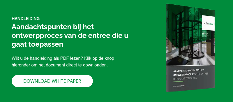 HANDLEIDING Aandachtspunten bij het ontwerpproces van de entree die u gaat toepassen   Wilt u de handleiding als PDF lezen? Klik op de knop hieronder om het document direct te downloaden.  