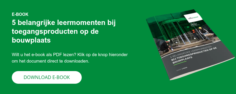 E-BOOK 5 belangrijke leermomenten bij toegangsproducten op de bouwplaats &nbsp; Wilt u het e-book als PDF lezen? Klik op de knop hieronder om het document direct te downloaden. &nbsp;