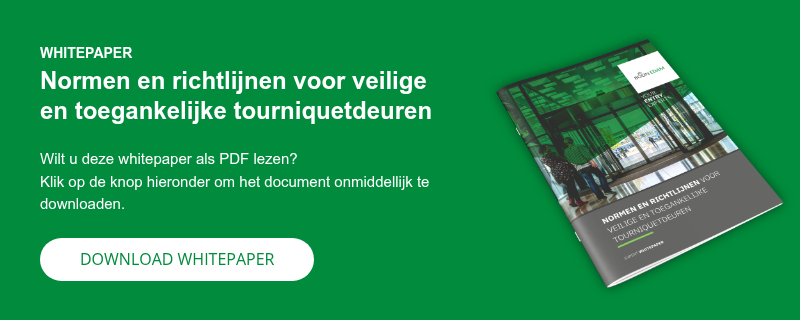 WHITEPAPER Normen en richtlijnen voor veilige en toegankelijke tourniquetdeuren &nbsp; Wilt u deze whitepaper als PDF lezen? Klik op de knop hieronder om het document onmiddellijk te downloaden. &nbsp;