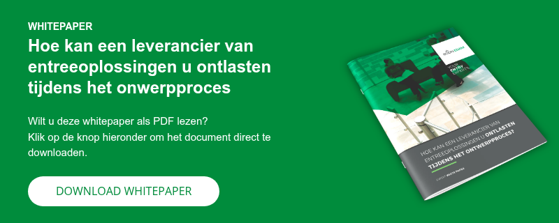 WHITEPAPER Hoe kan een leverancier van entreeoplossingen u ontlasten tijdens het onwerpproces   Wilt u deze whitepaper als PDF lezen? Klik op de knop hieronder om het document direct te downloaden.  
