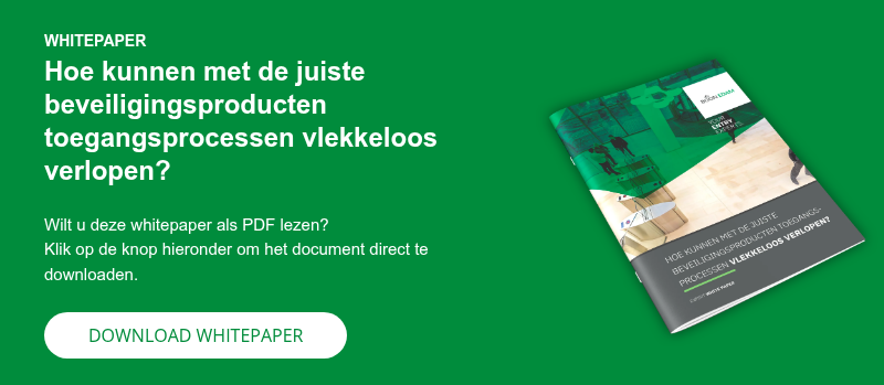 WHITEPAPER Hoe kunnen met de juiste beveiligingsproducten toegangsprocessen vlekkeloos verlopen?   Wilt u deze whitepaper als PDF lezen? Klik op de knop hieronder om het document direct te downloaden.  
