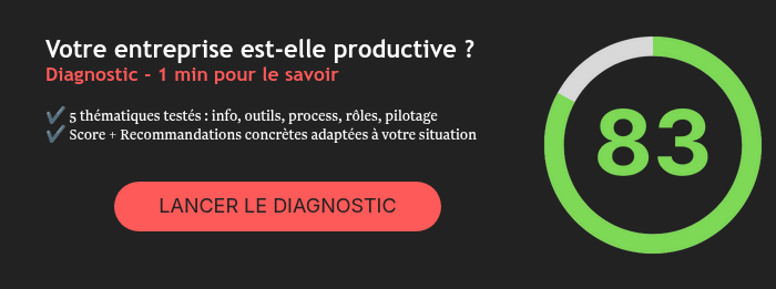 Perdez-vous du temps, de l’argent ou des clients sans le savoir ?   2 minutes pour obtenir la vue globale de votre entreprise.   ✔ Vue claire sur vos outils, vos process et vos équipes ✔ 5 thématiques clés : info, outils, process, rôles, pilotage ✔ Recommandations concrètes adaptées à votre situation    