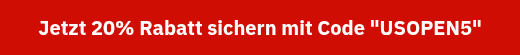 Jetzt 20% Rabatt sichern mit Code "USOPEN5"