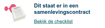 Dit staat er in een samenlevingscontract  Bekijk de checklist