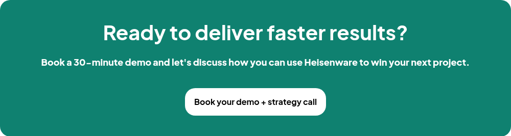 Ready to deliver faster results?   Book a 30-minute demo and let's discuss how you can use Heisenware to win your next project.