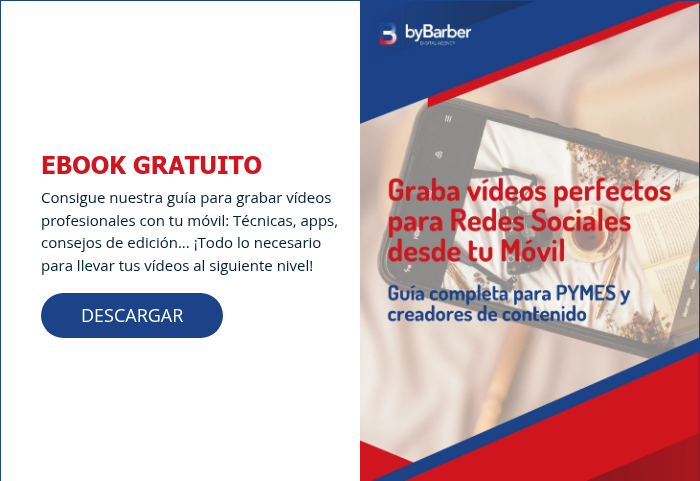 EBOOK GRATUITO Consigue nuestra guía para grabar vídeos profesionales con tu móvil: Técnicas, apps, consejos de edición... ¡Todo lo necesario para llevar tus vídeos al siguiente nivel!