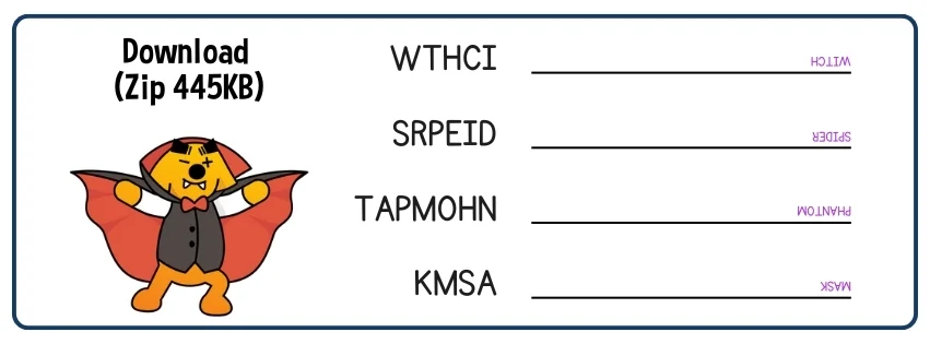 Sumdog's Halloween Word Scramble Worksheet Pack Download Button
