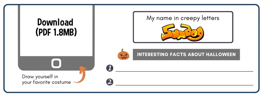 Sumdog's Halloween Class Activity Worksheet Download Button