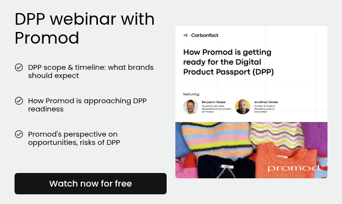 DPP webinar with Promod &nbsp; DPP scope & timeline: what brands should expect &nbsp; How Promod is approaching DPP readiness &nbsp; &nbsp; Promod's perspective on opportunities, risks of DPP &nbsp;