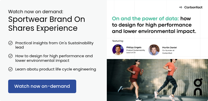 Watch now on demand: Sportwear Brand On Shares Experience &nbsp; Practical insights from On's Sustainability lead &nbsp; How to design for high performance and lower environmental impact &nbsp; Learn abotu product life cycle engineering&nbsp;