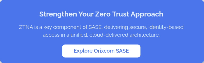 Strengthen Your Zero Trust Approach &nbsp; ZTNA is a key component of SASE,&nbsp;delivering secure, identity-based access in a unified, cloud-delivered architecture.