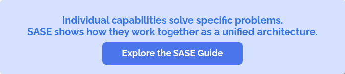 Individual capabilities solve specific problems. SASE shows how they work together as a unified architecture.