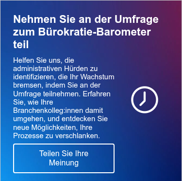 Nehmen Sie an der Umfrage zum Bürokratie-Barometer teil