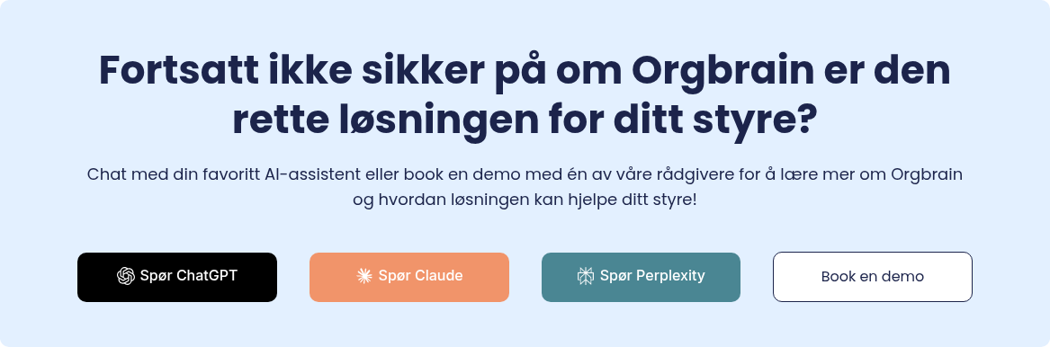 Fortsatt ikke sikker på om Orgbrain er den rette løsningen for ditt styre?