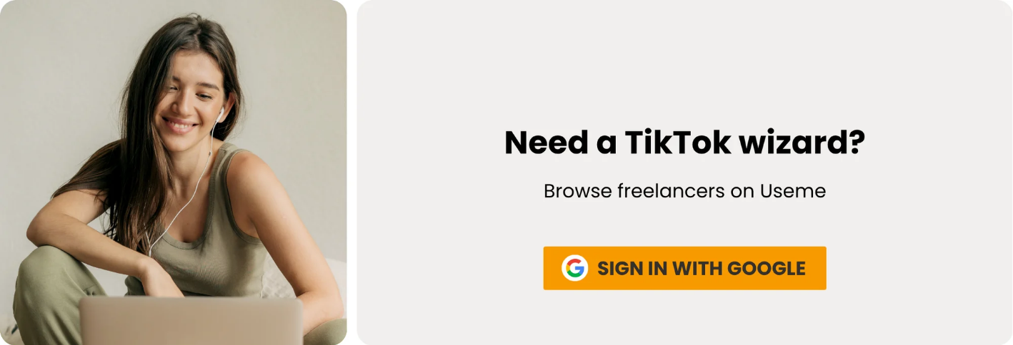 Need a TikTok wizard? Browse freelancers on Useme. Sign in with Google.