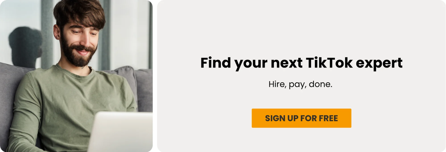 Find your next TikTok expert. Hire, pay, done. Sign in with Google.