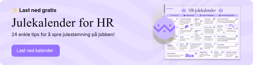 ✨ Last ned gratis  Julekalender for HR 24 enkle tips for å spre julestemning på jobben!