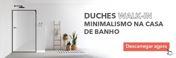 Duches walk in minimalismo na casa de banho
