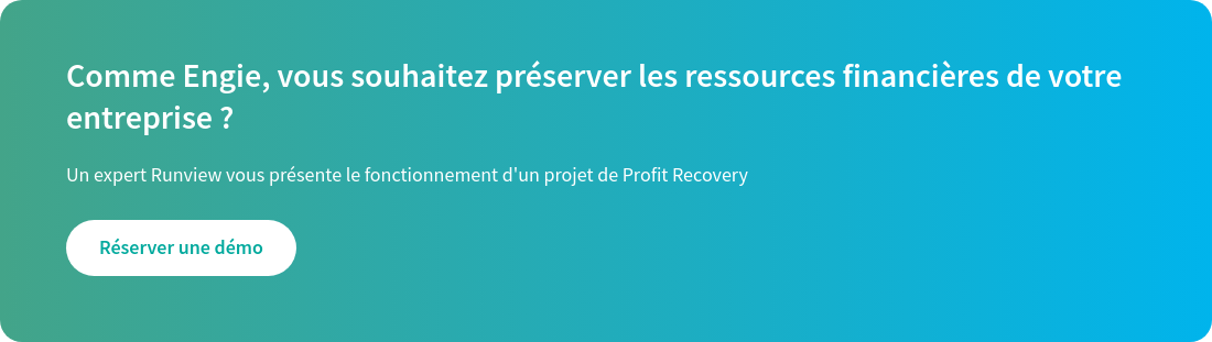 Comme Engie, vous souhaitez préserver les ressources financières de votre entreprise ?   Un expert Runview vous présente le fonctionnement d'un projet de Profit Recovery