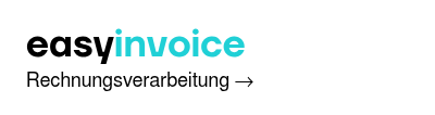 <p style="text-align: left; line-height: 1.25; font-size: 35px;"><span style="font-family: 'easy head font Semi Bold', 'easy head font', system-ui, -apple-system, Segoe UI, Roboto, Arial, sans-serif;"> easy</span><span style="font-family: 'easy head font Light', 'easy head font', system-ui, -apple-system, Segoe UI, Roboto, Arial, sans-serif; color: #20d0d6;">invoice</span></p>
<p style="text-align: left; font-size: 18px; line-height: 1.25; font-family: 'easy text font Regular', 'easy text font', system-ui, -apple-system, Segoe UI, Roboto, Arial, sans-serif; font-weight: 400;">Rechnungsverarbeitung <span style="color: #000000;">&rarr;</span></p>