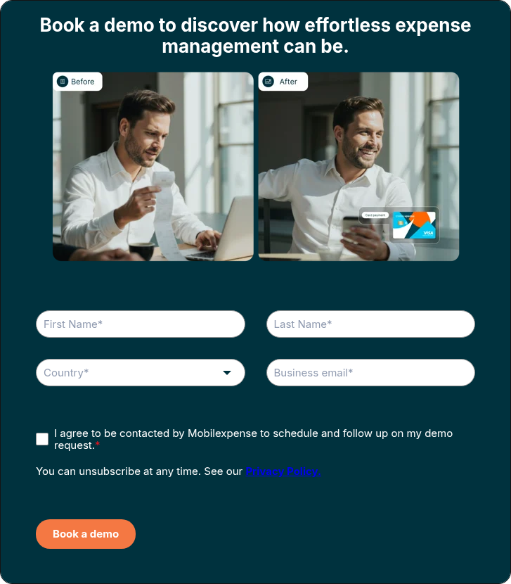 Book a demo to discover how effortless expense management can be.