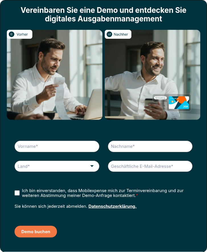 Vereinbaren Sie eine Demo und entdecken Sie digitales Ausgabenmanagement