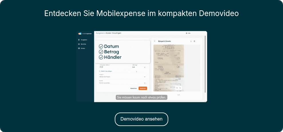 &nbsp;Entdecken Sie Mobilexpense im kompakten Demovideo&nbsp;