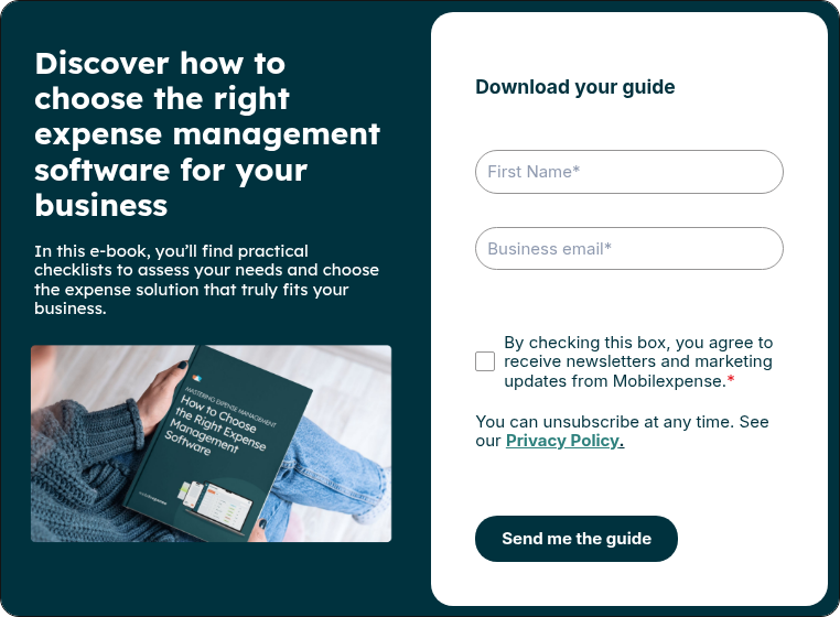 Discover how to choose the right expense management software for your business In this e-book, you’ll find practical checklists to assess your needs and choose the expense solution that truly fits your business.