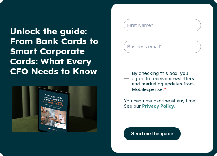 Unlock the guide: From Bank Cards to Smart Corporate Cards: What Every CFO Needs to Know