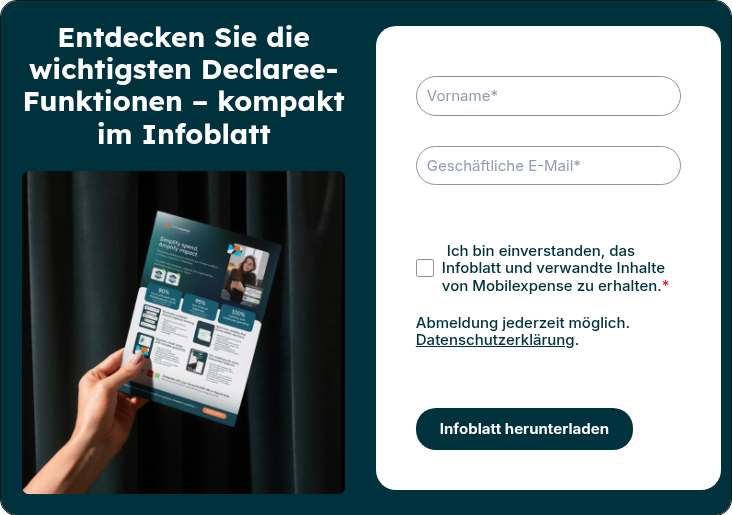 Entdecken Sie die wichtigsten Declaree-Funktionen – kompakt im Infoblatt