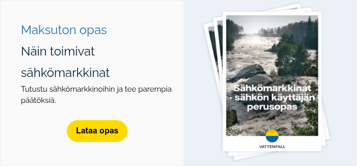 Maksuton opas Näin toimivat sähkömarkkinat Tutustu sähkömarkkinoihin ja tee parempia päätöksiä.  