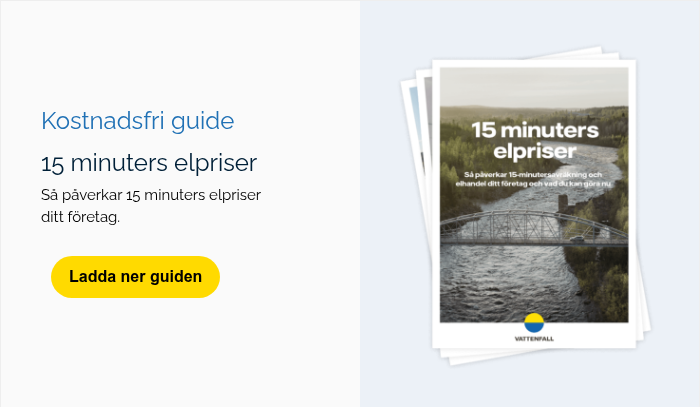 Kostnadsfri guide 15 minuters elpriser Så påverkar 15 minuters elpriser ditt företag.  