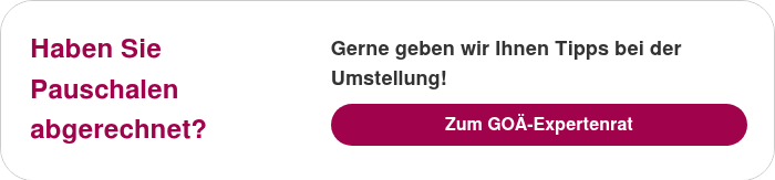 Haben Sie Pauschalen abgerechnet?
